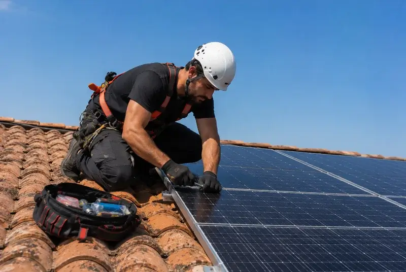 Maintenance et monitoring de panneaux solaires à Saumane