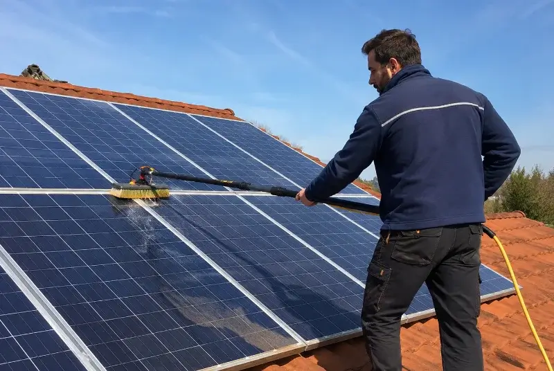Nettoyage et entretien de panneaux solaires à Saumane